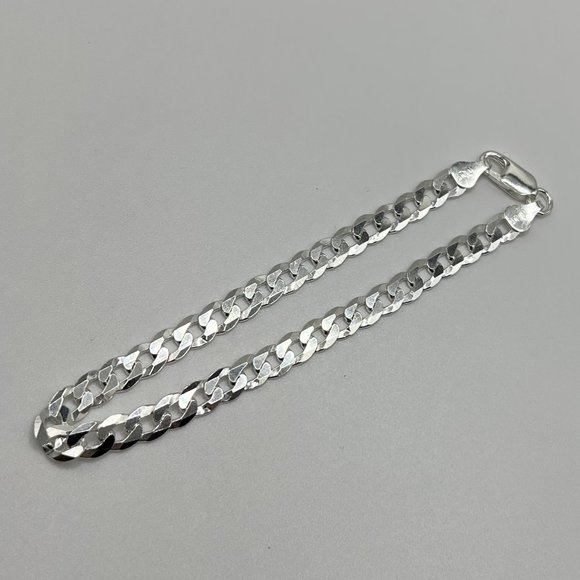 Mens Thick Miami Cuban Curb Chain Bracelet - 8.5" HEAVY - 925 Italy - Picture 1 of 5